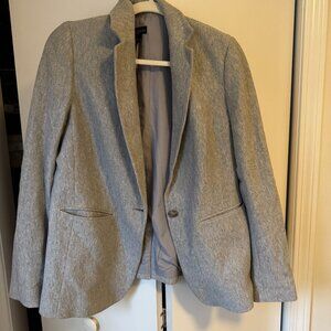 Ann Taylor Factory Women’s Herringbone Blazer – Size 12 – Light Gray